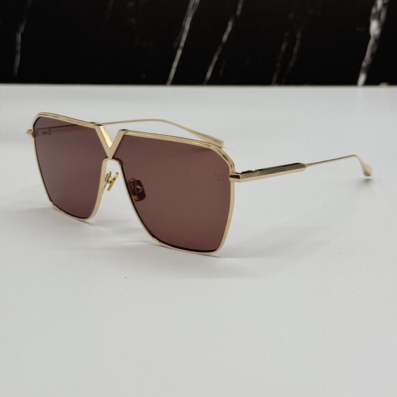 NEW VALENTINO SUNGLASSES GOLD WOMEN VALENTINO V-GOLD SHIELD VLS-137B main image 11